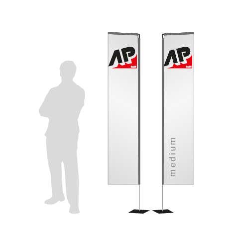 Beachflag Rechteck | Medium (300 cm) | beidseitig bedruckt