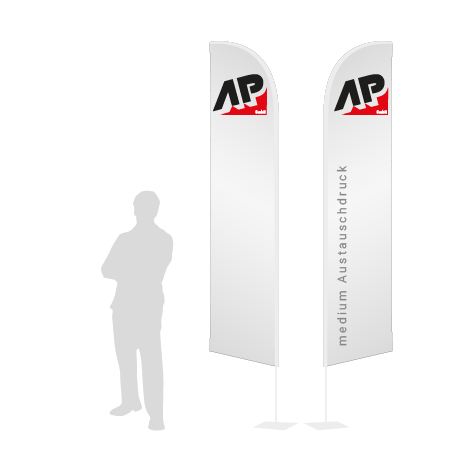 Beachflag Wind Austauschdruck | Medium (320 cm) | beidseitig bedruckt