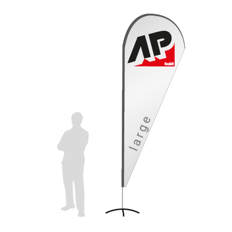 Beachflag Drop | Large (350 cm) | einseitig bedruckt