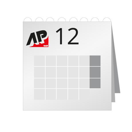 12 Blatt Wandkalender mit Deckblatt