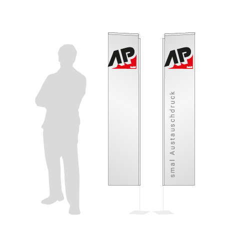 Beachflag Rechteck Austauschdruck | Small (200 cm) | beidseitig bedruckt