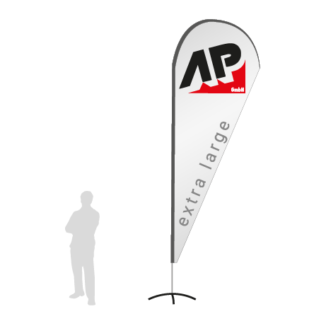 Beachflag Drop | Extra Large (460 cm) | einseitig bedruckt
