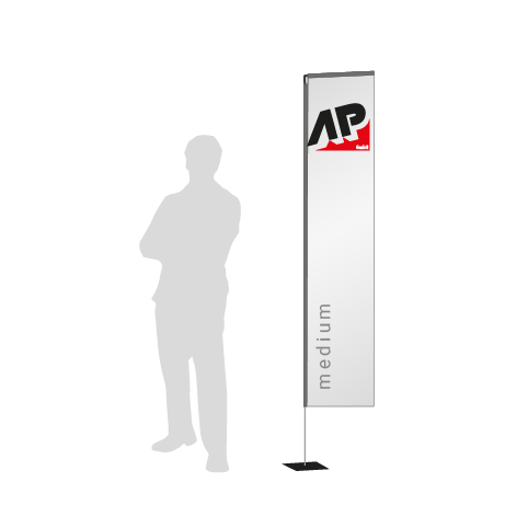 Beachflag Rechteck | Medium (300 cm) | einseitig bedruckt